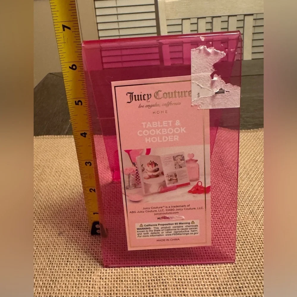 Juicy Couture Pink Acrylic Tablet & Cookbook Holder